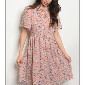 MAUVE FLORAL DRESS-101